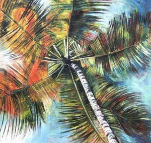 Vibrant Palm Canopy by Barbara Piatti