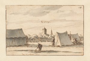 Encampment of the Army of William III near Sint-Truiden, Limburg by Barend Klotz (attributed to)