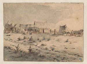 View on an Army Base by Barend Klotz (attributed to)