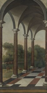 Colonnade Leading to a Park