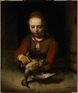 Young Girl Plucking a Duck, c.1650