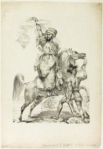 Mounted Mameluke Chieftain Calling for Aid