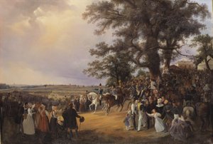 Review in Ladugårdsgärde Fields During Tsar Nicholas Visit in 1838 by Baron Karl Stefan Bennet