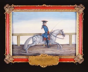 No. 29 A Dappled Grey Horse of the Spanish Riding School Performing a Dressage Movement by Baron Reis Eisenberg