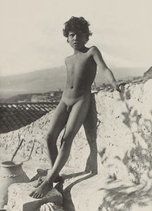 Nude Youth Standing by Baron Wilhelm von Gloeden