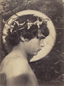 Sicilian Boy with Lily Crown and Halo by Baron Wilhelm von Gloeden
