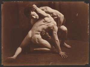 Wrestlers by Baron Wilhelm von Gloeden