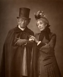 American Actors James Lewis and Ann Gilbert in A Night Off, 1886 by Barraud