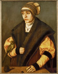 B. Beham, Woman with Parrot