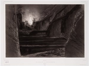 View Taken in the Mines of Wieliczka, Poland, 20th March 1840, engraved by Sabatier by Barthelemy after Lauvergne
