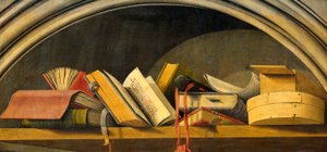 Still Life with Books in a Niche