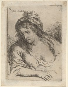 Half-Length Figure of a Woman Looking Sideward by Bartholomäus Ignaz Weiss