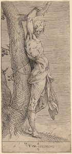 St. Sebastian, Bound to a Tree by Bartholomaeus Spranger