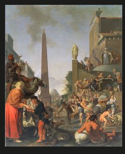 Joseph Distributing Corn in Egypt, 1655 by Bartholomeus Breenbergh
