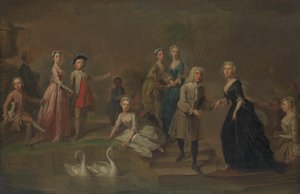 Uvedale Tomkyns Price 1685-1764 and Members of His Family by Bartholomew Dandridge