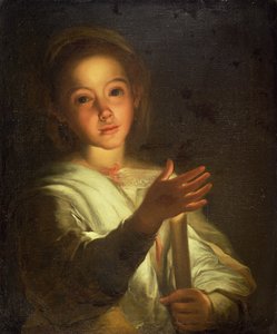 A Young Girl Shading a Candle