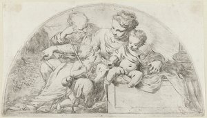 Holy Family with the Young John the Baptist by Bartolomeo Biscaino