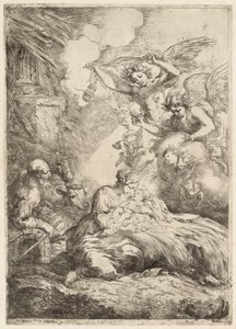 The Holy Family Adored by Angels The Large Nativity