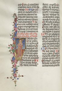 Missale: Fol. 124v: Christ holding the Cross, 1469 by Bartolomeo Caporali
