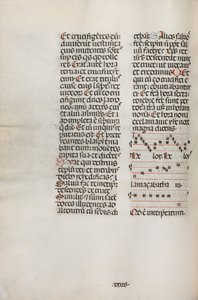Missale: Fol. 128v: Contains Music for Hely Hely Lama etc. within St. Mattion Passion