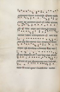 Missale: Fol. 155v: Music for Exultet, 1469 by Bartolomeo Caporali