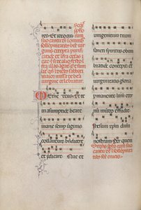 Missale: Fol. 181v: Music for Various Ordinary Prayers, 1469