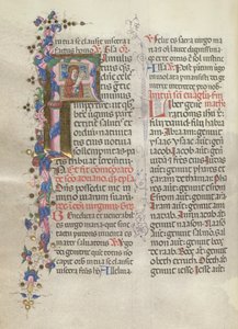 Missale: Fol. 311v: Saint Anne holding the newborn Virgin by Bartolomeo Caporali