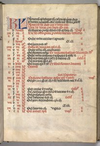 Missale: Fol. 8r: November Calendar Page, 1469 by Bartolomeo Caporali