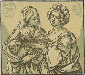 Herodias and Salome by Bartolomeo Coriolano after Guido Reni