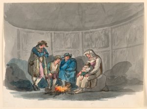 A Family of Shepherds at Night