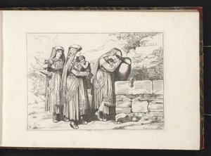Three women and a child from Cervara di Roma by Bartolomeo Pinelli