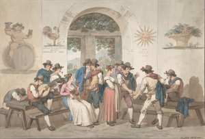Interior of a Roman Inn, 1817
