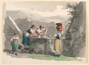 Laundry in the Mountains Near Rome