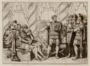 Lucius Aemilius Paullus Macedonicus pointing to the defeated King Perseus of Macedon by Bartolomeo Pinelli
