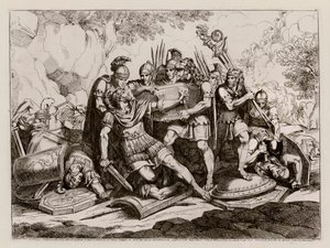Marcus Calpurnius Flamma found alive beneath the bodies of his comrades killed by the Carthaginians