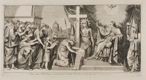 Rome Leads the Roman People to Pius VII after His Return to Rome 1814 by Bartolomeo Pinelli