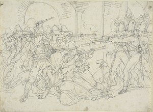 Study for Events of the Life of Massaroni, an Italian Bandit by Bartolomeo Pinelli