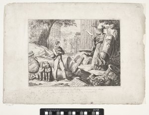 Title Print with Bartolomeo Pinelli and Rome by Bartolomeo Pinelli