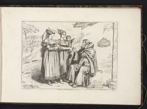 Two Women from Frascati and a Hermit by Bartolomeo Pinelli