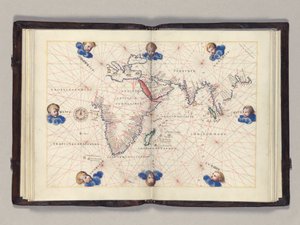 Chart 3: Indian Ocean, Portolan Atlas of the World, Venice by Battista Agnese