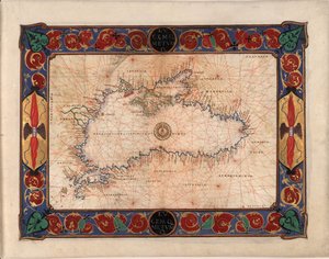 Map of the Black Sea Including Part of Present-Day Romania, Bulgaria, Turkey, Ukraine, and Russia by Battista Agnese