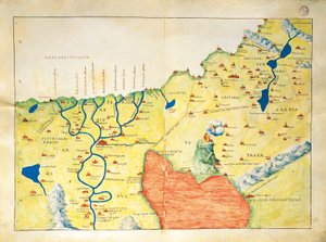 Nile River Delta, Red Sea and Mount Sinai, from Atlas of the World in Thirty-Three Maps by Battista Agnese