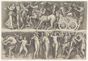Antique Relief with Bacchus and Ariadne by Battista Franco