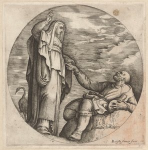 Religion Comforts a Poor Old Man