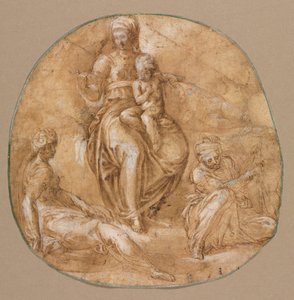 Virgin and Child with St. Catherine of Alexandria and Saint Anne (?) by Battista Franco