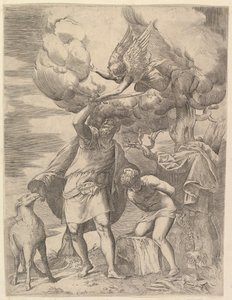 The Angel Staying the Arm of Abraham by Battista Franco Veneziano