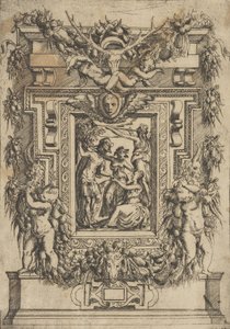 A young man offers his hand to a seated woman, another woman stands between them, ca. 1540-80