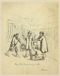 Dogs, pots & cucumbers for sale, Moscow by Bayard Taylor