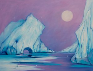 Moonlit Iceberg Arch by Beata Brząkalik-Gburek