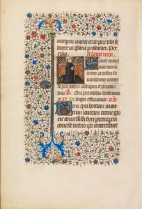 Abbot Maurus with a Staff and a Book, c.1440-50 by Bedford Master Workshop